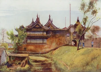 Shanghai, der Stückgut-Tempel, Stadtmauer